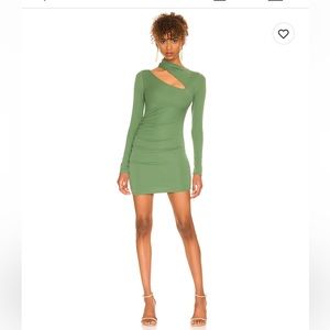 Camila Coelho Imani Mini Dress in Basil Green XS